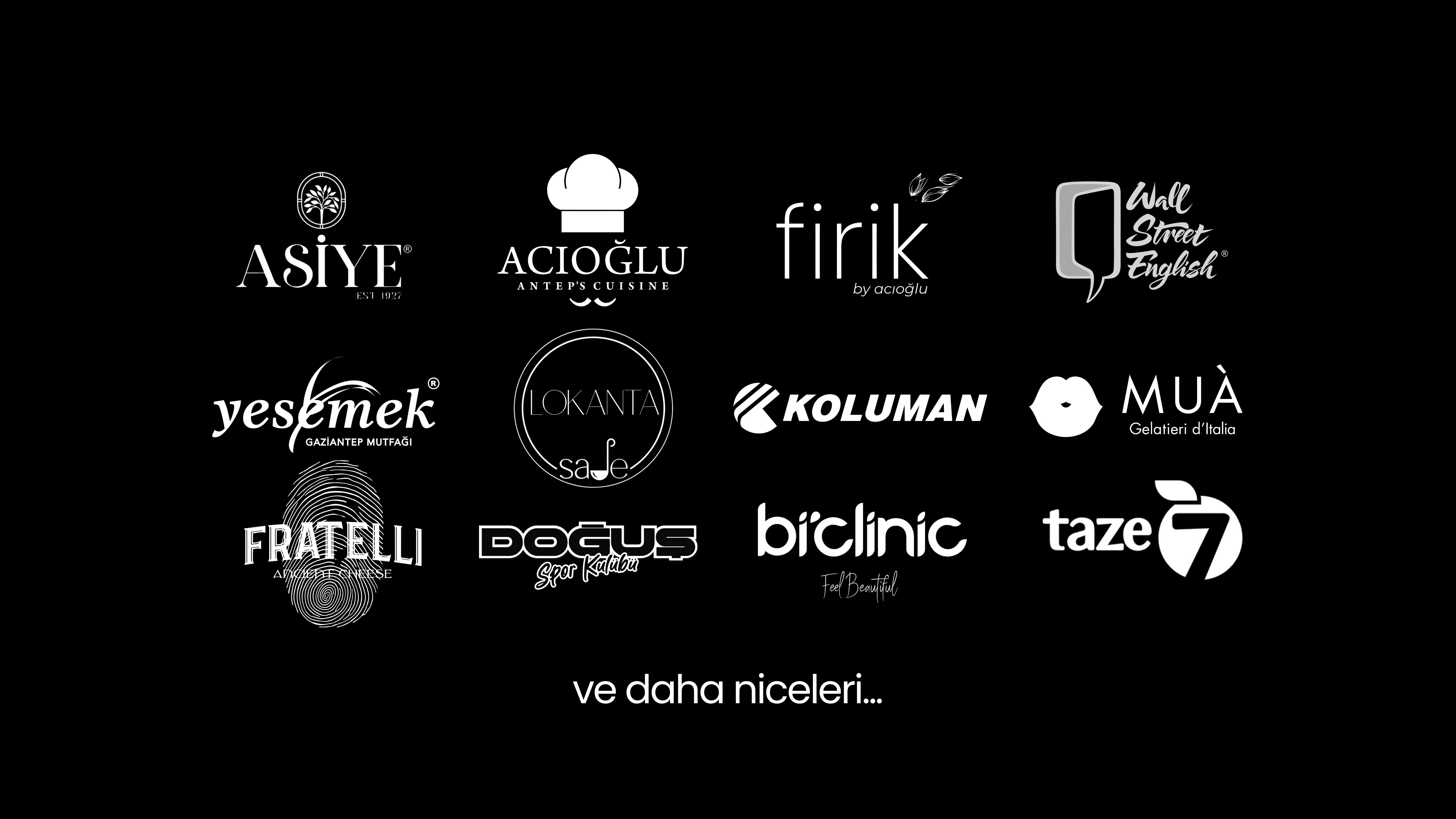 Çalıştığımız markalar